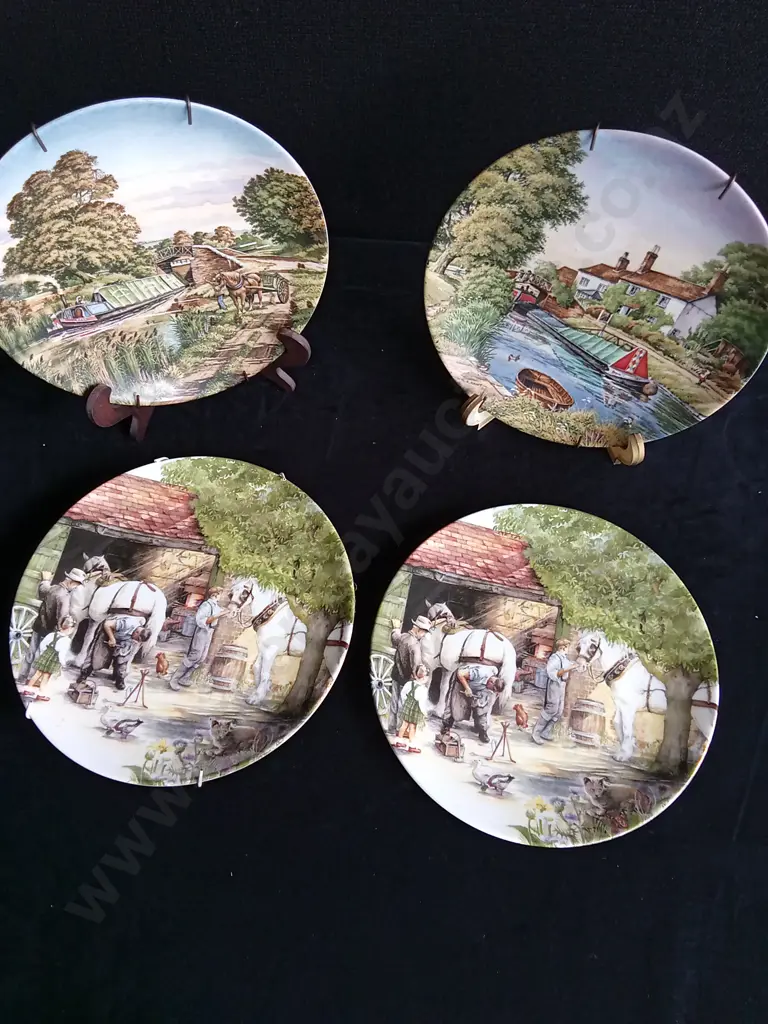 4 PIECE COUNTRYSIDE DECORATIVE PLATES Image 1++