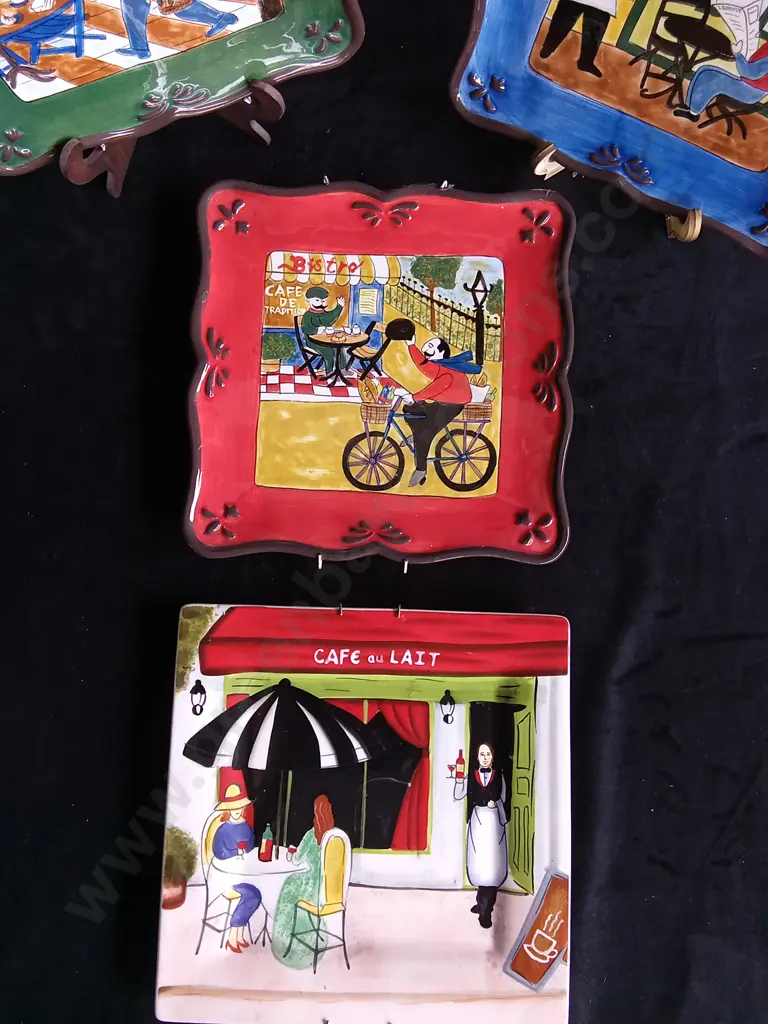 4 CAFE DECORATIVE PLATES Image 1++