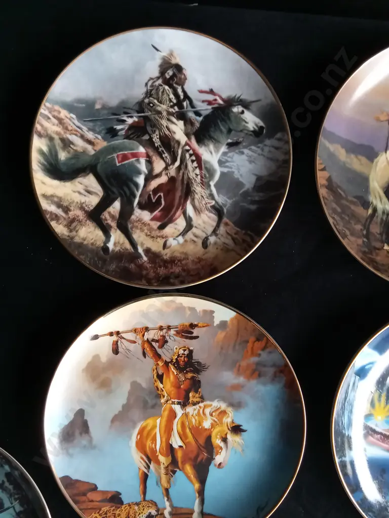 7 FRANKLIN MINT WESTERN DECORATIVE PLATES Image 1++