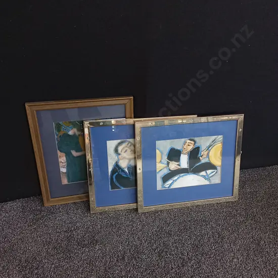3 PIECES FRAMED ART PRINTS