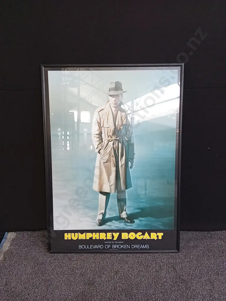 HUMPHREY BOGART FRAMED PRINT 1.22M H X 87CM W Image 1++