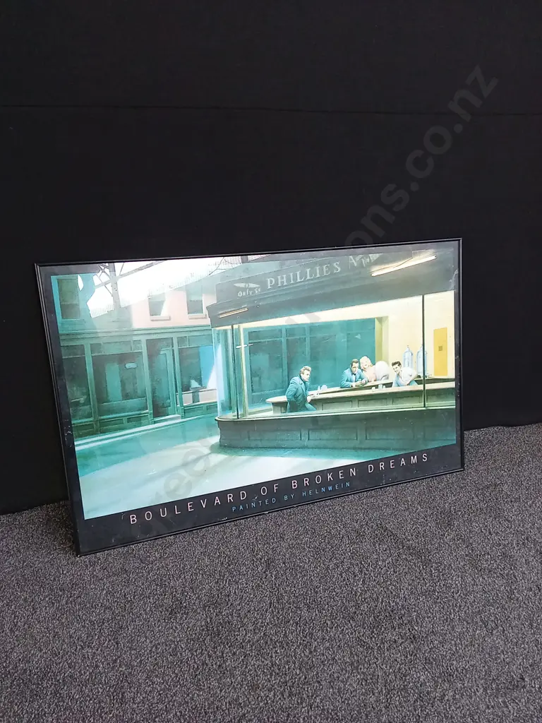 BOULEVARD OF BROKEN DREAMS OLD HOLLYWOOD FRAMED PRINT 75CM H X 1.2M W Image 1++