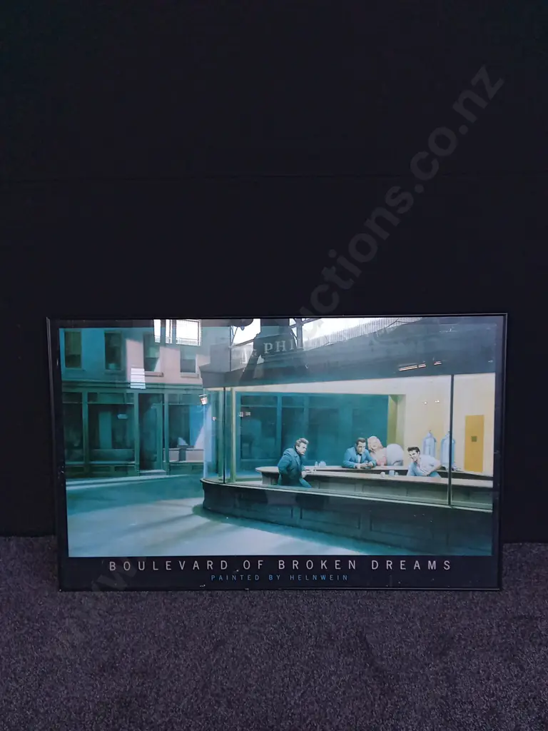 BOULEVARD OF BROKEN DREAMS OLD HOLLYWOOD FRAMED PRINT 75CM H X 1.2M W Image 1++