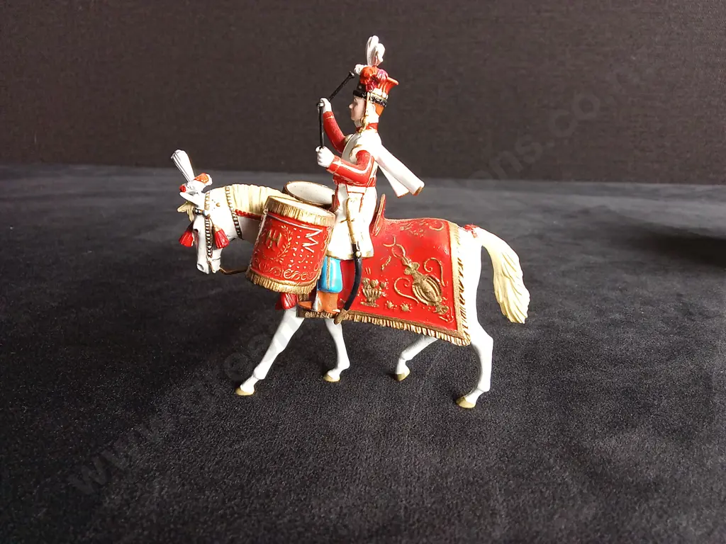 IMPERIAL PRODUCTIONS 1:32 SCALE SOLDIERS, NO. 123 DRUM HORSE POLIEH LANCERS, 1ST EMPIRE, BOXED Image 1++