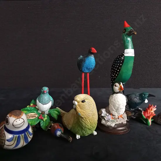 9 MINIATURE BIRDS TALLEST 90MM