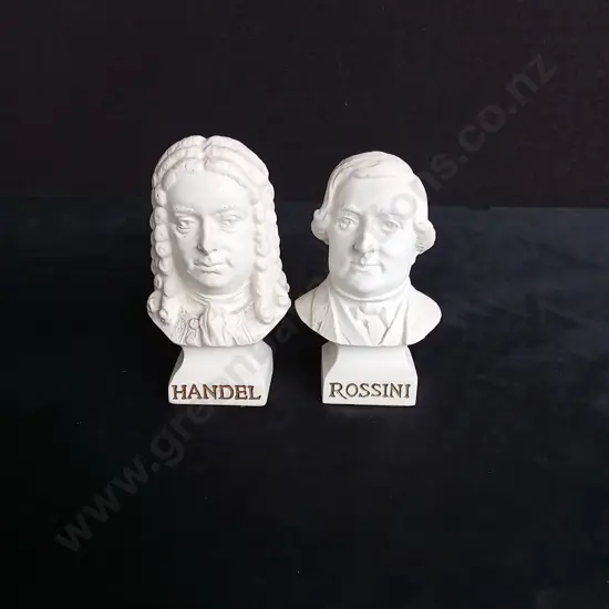 CERAMIC WHITE HANDEL AND ROSSINI COLLECTIBLES