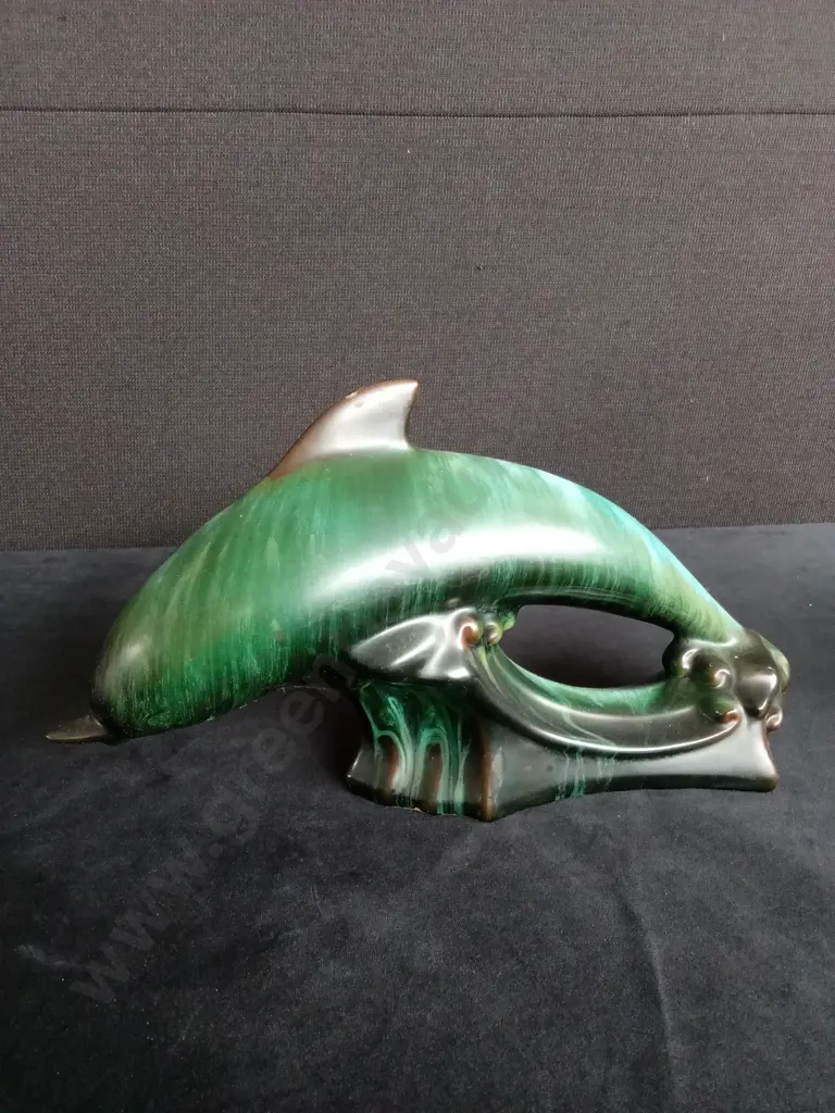 BLUE MOUNTAIN POTTERY DOLPHIN AND JUG Image 1++