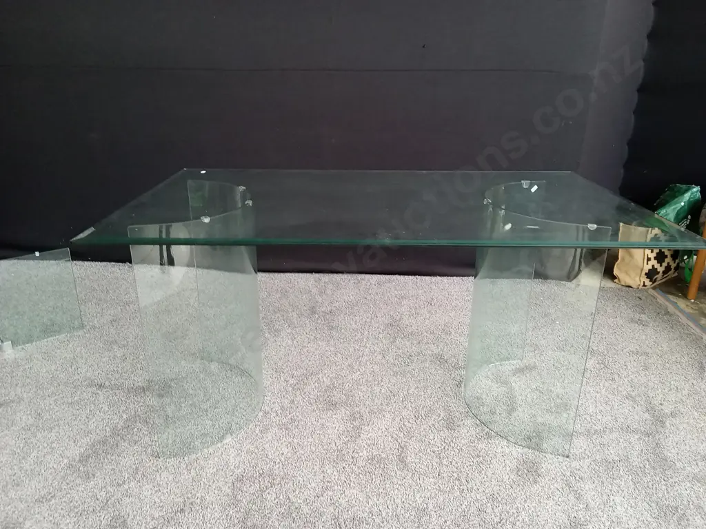 GLASS TABLE WITH 2 LEGS Image 1++
