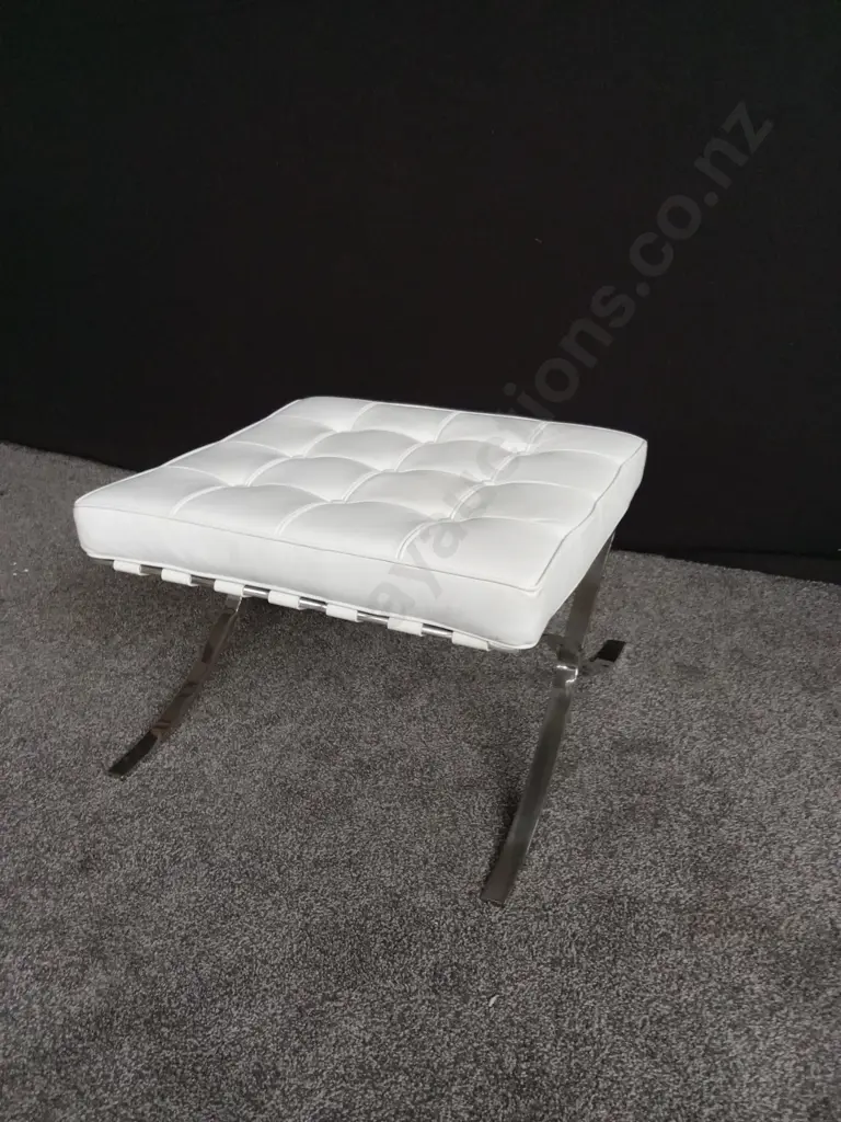 BARCELONA STYLE COUCH AND OTTOMANS SET, STAINLESS STEEL FRAMES LENGTH 1.8M Image 1++