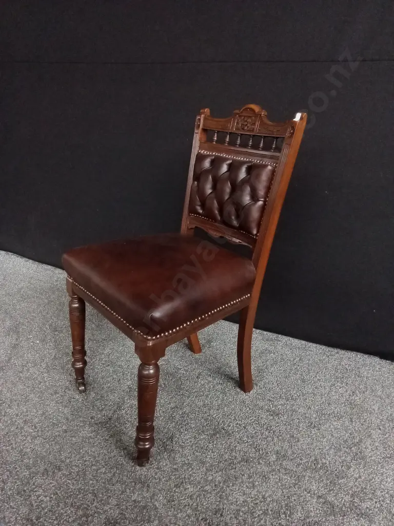 EDWARDIAN OAK DINING CHAIR Image 1++