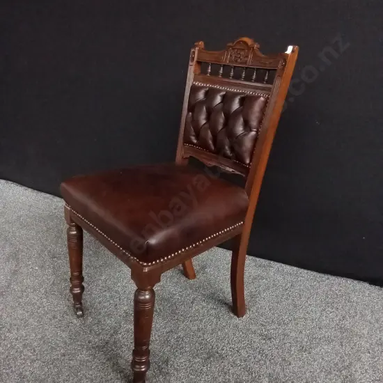EDWARDIAN OAK DINING CHAIR
