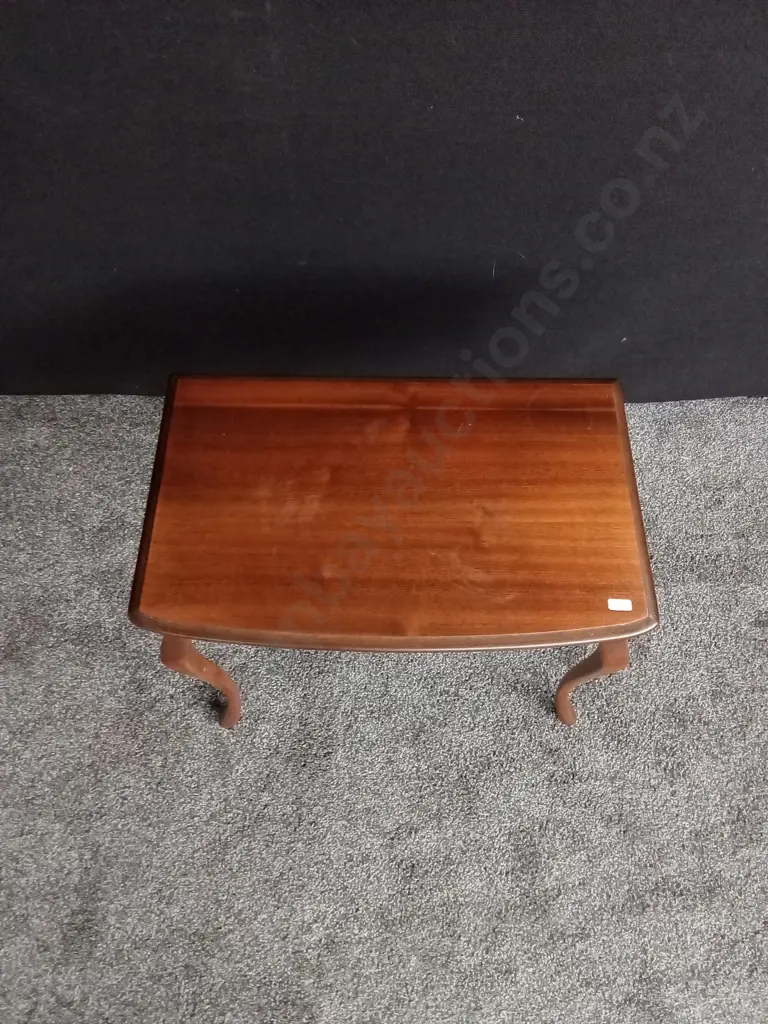 WOODEN TABLE WITH CURVED LEGS H 47CM X 59CM W Image 1++