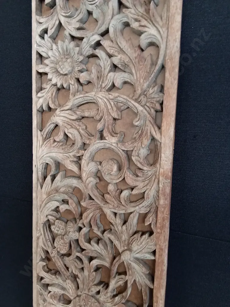 CARVED WOODEN DOOR PANEL H 173CM X 34CM W Image 1++