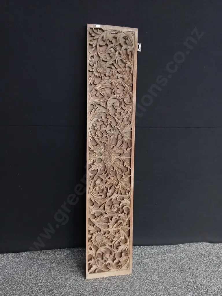 CARVED WOODEN DOOR PANEL H 173CM X 34CM W Image 1++