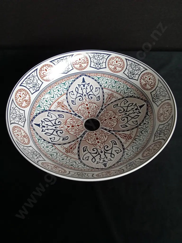 DECORATIVE PORCELAIN COUNTERTOP BASIN ROUND DIAMETER WIDTH 410-420MM HEIGHT 150~160MM Image 1++