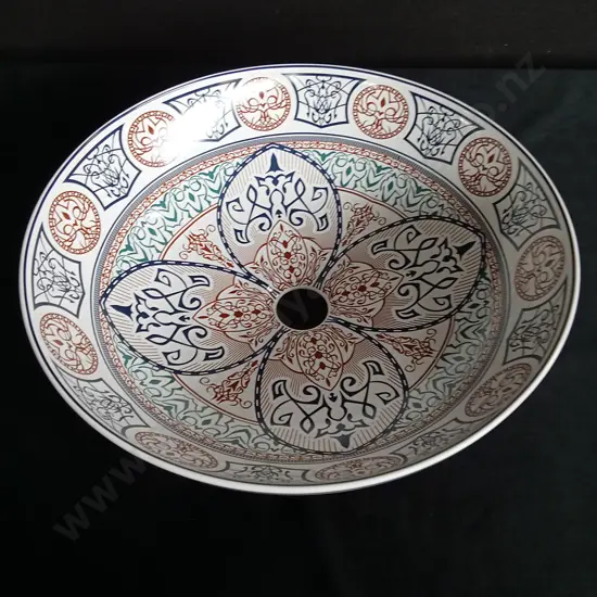 DECORATIVE PORCELAIN COUNTERTOP BASIN ROUND DIAMETER WIDTH 410-420MM HEIGHT 150~160MM