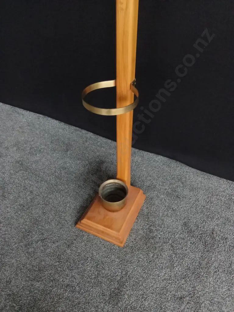VINTAGE WOODEN COAT RACK AND UMBRELLA STAND H 1.73M Image 1++