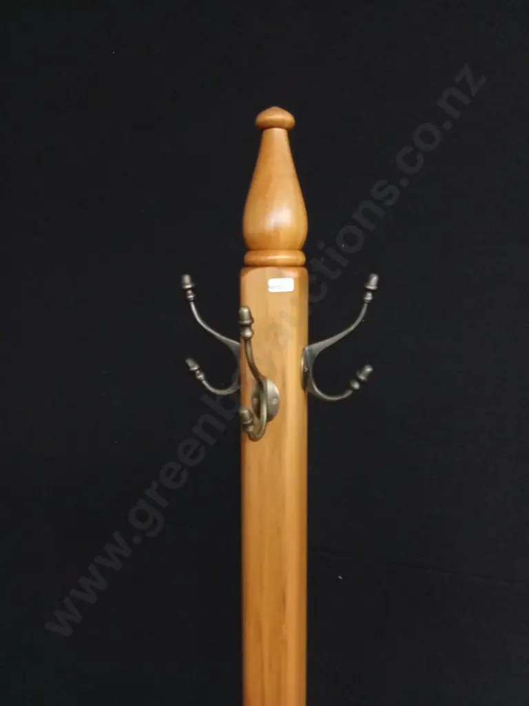 VINTAGE WOODEN COAT RACK AND UMBRELLA STAND H 1.73M Image 1++