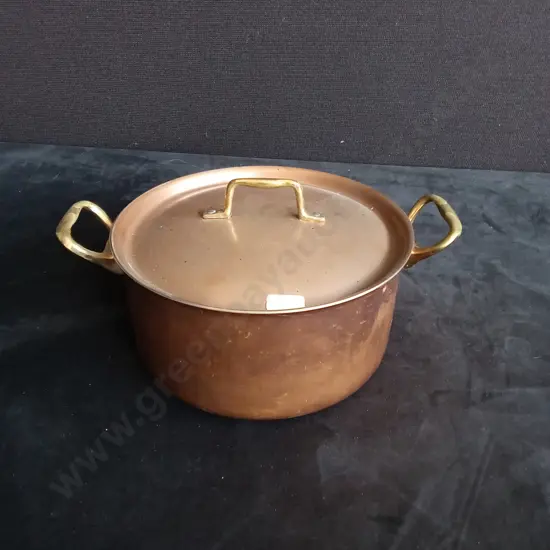 VINTAGE COPPER POT WITH LID