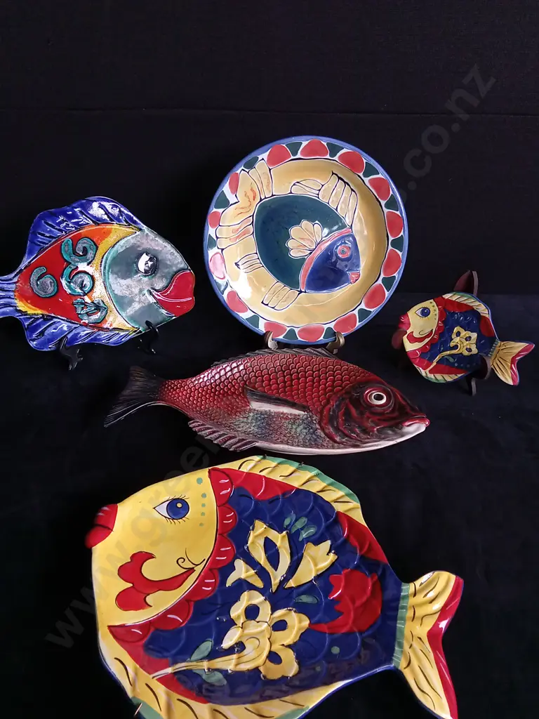 5 DECORATIVE FISH PLATES Image 1++