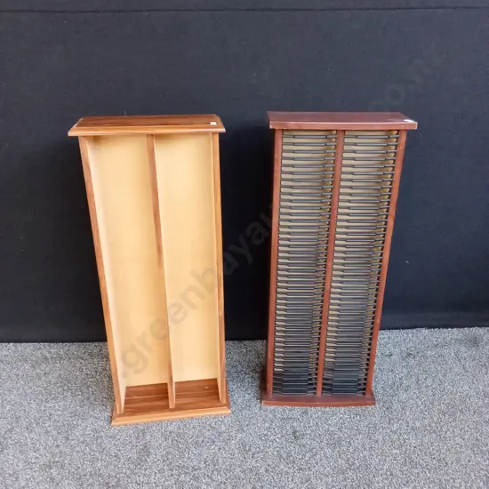 WOODEN MEDIA CABINETS 84CM H X 31CM W