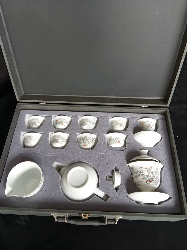 CHINESE TEA SET BRAND NEW IN CASE Image 1++