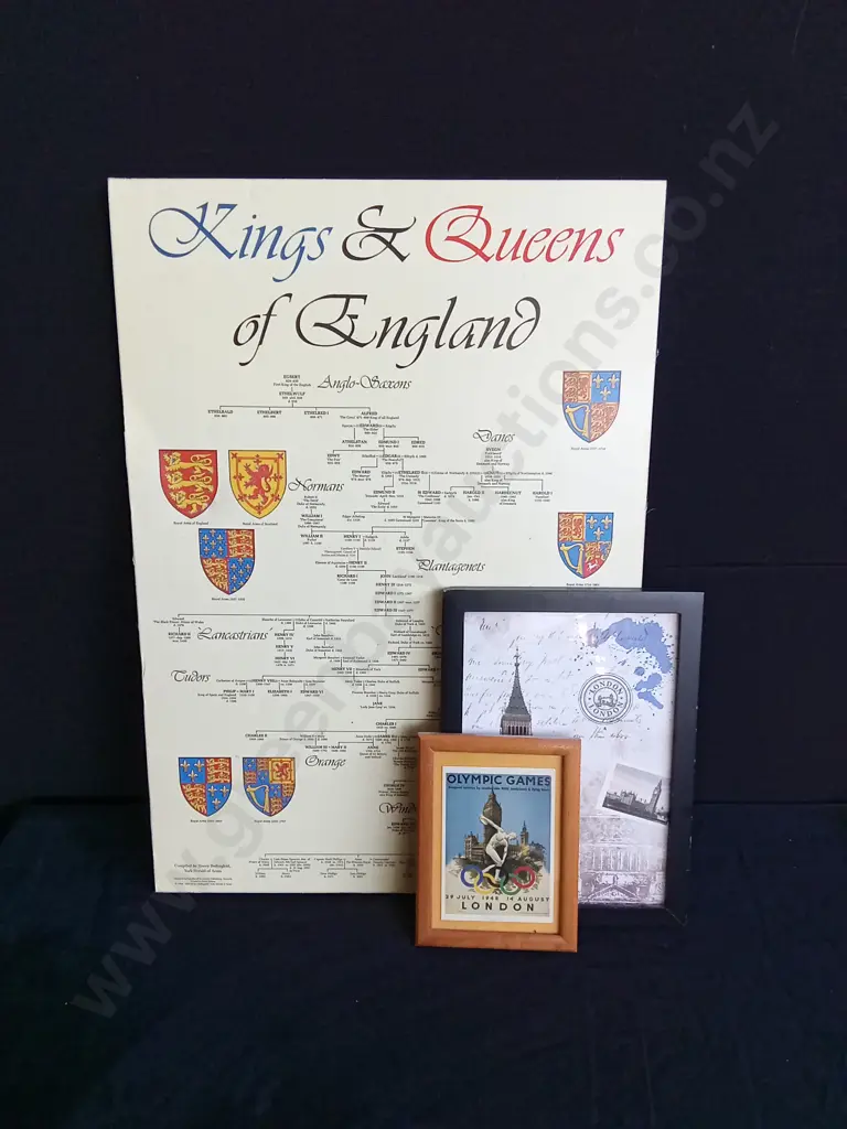 3 PIECES ENGLISH MEMORABILIA AND PRINTS Image 1++