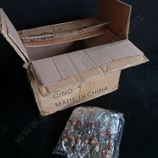 BULK BOX OF BEADED JEWELRY