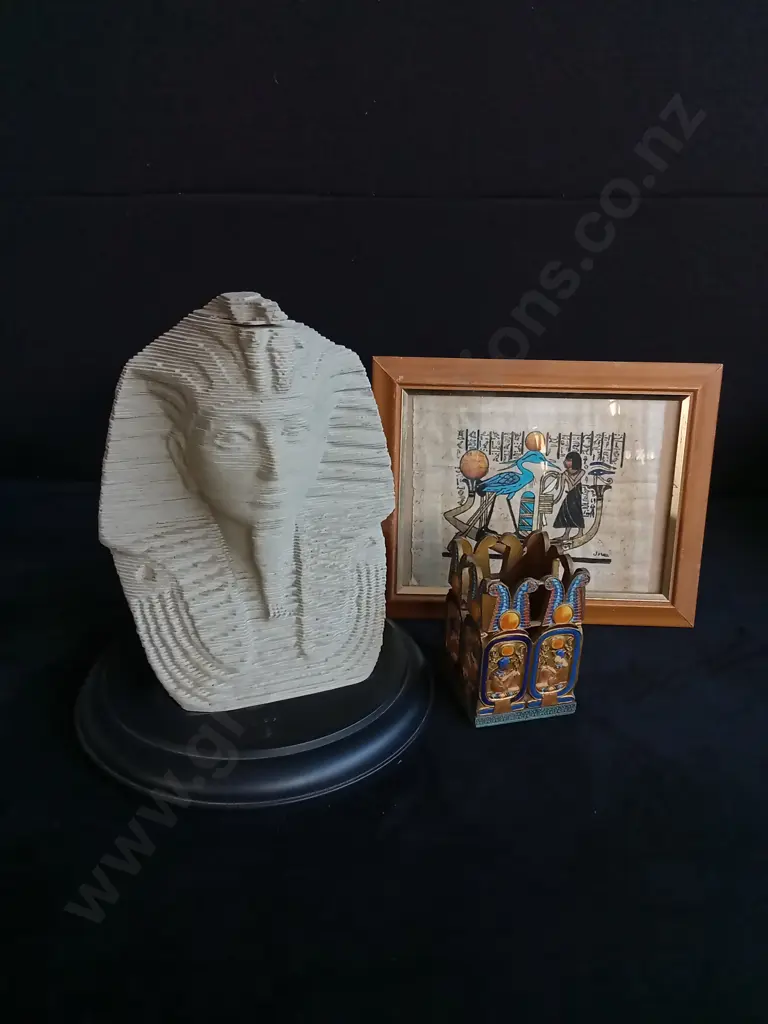 3 PIECES EGYPTIAN DECOR TALLEST H 25CM Image 1++