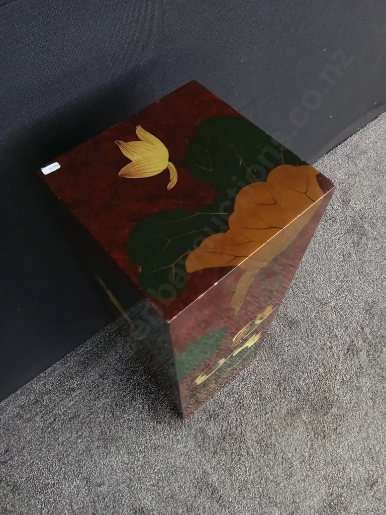 VINTAGE CHINOISERIE STYLE COLUMN 92CM H X 30CM W Image 1++