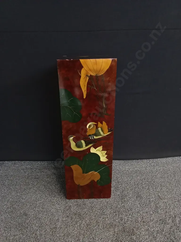 VINTAGE CHINOISERIE STYLE COLUMN 92CM H X 30CM W Image 1++