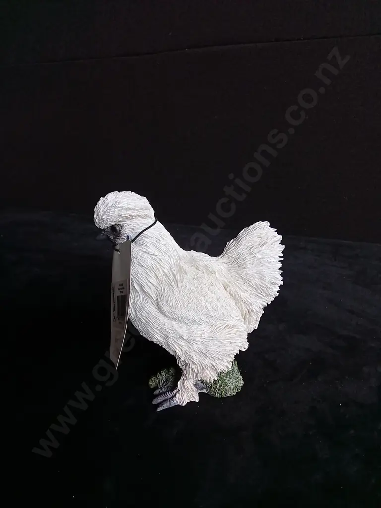 TAKASHO FIGURINE SILKY HEN WHITE H 7CM BRAND NEW Image 1++