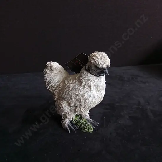 TAKASHO FIGURINE SILKY HEN WHITE H 7CM BRAND NEW