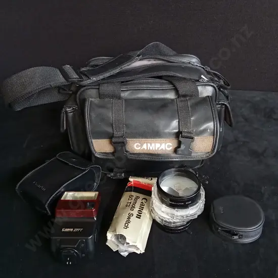 CAMERA EQUIPMENT AND BAG