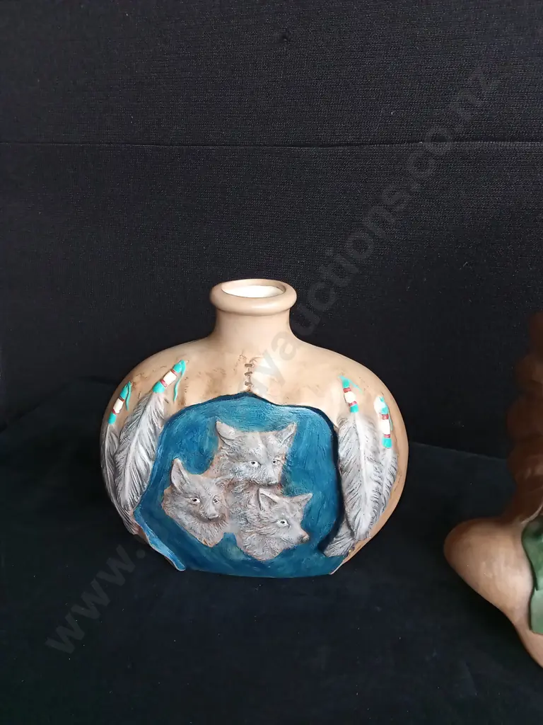 5 PIECES NATIVE INDIAN CERAMIC SCULPTURES Image 1++