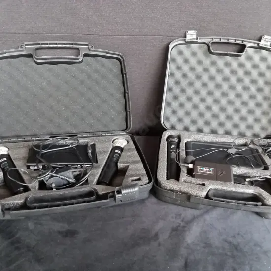 VONYX DUAL WIRELESS MICROPHONES IN CASE & VONYX WIRELESS HEADSET & MICROPHONE IN CASE