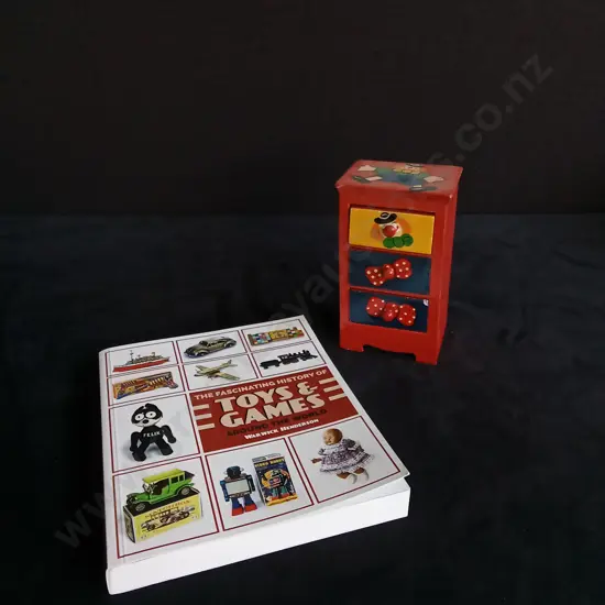 2 PIECES TOYS AND GAMES BOOK AND MINI CLOWN DRAWER