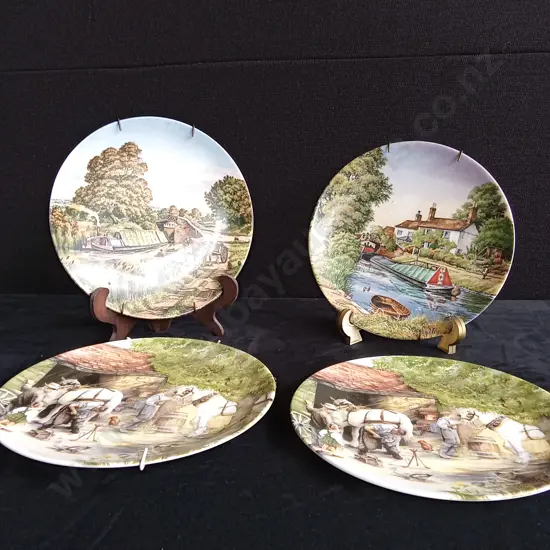 4 PIECE COUNTRYSIDE DECORATIVE PLATES