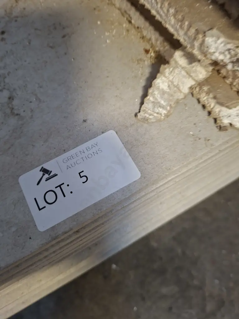 16 SHEETS OF KNAUF PLASTERBOARD 3M X 1.2M X 10MM ON PALLET PLUS 8 SHEETS AT 2.7M SOME OF WHICH ARE DAMAGED Image 1++