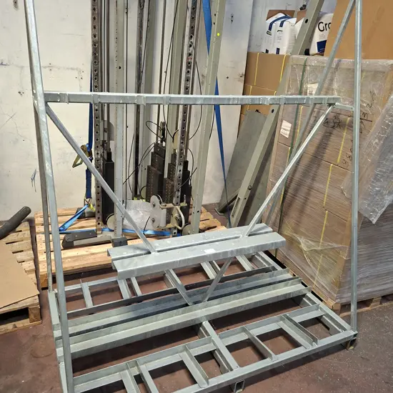 GALVANISED MATERIAL STAND 1.56M WIDE X 1M X 1.95M HIGH