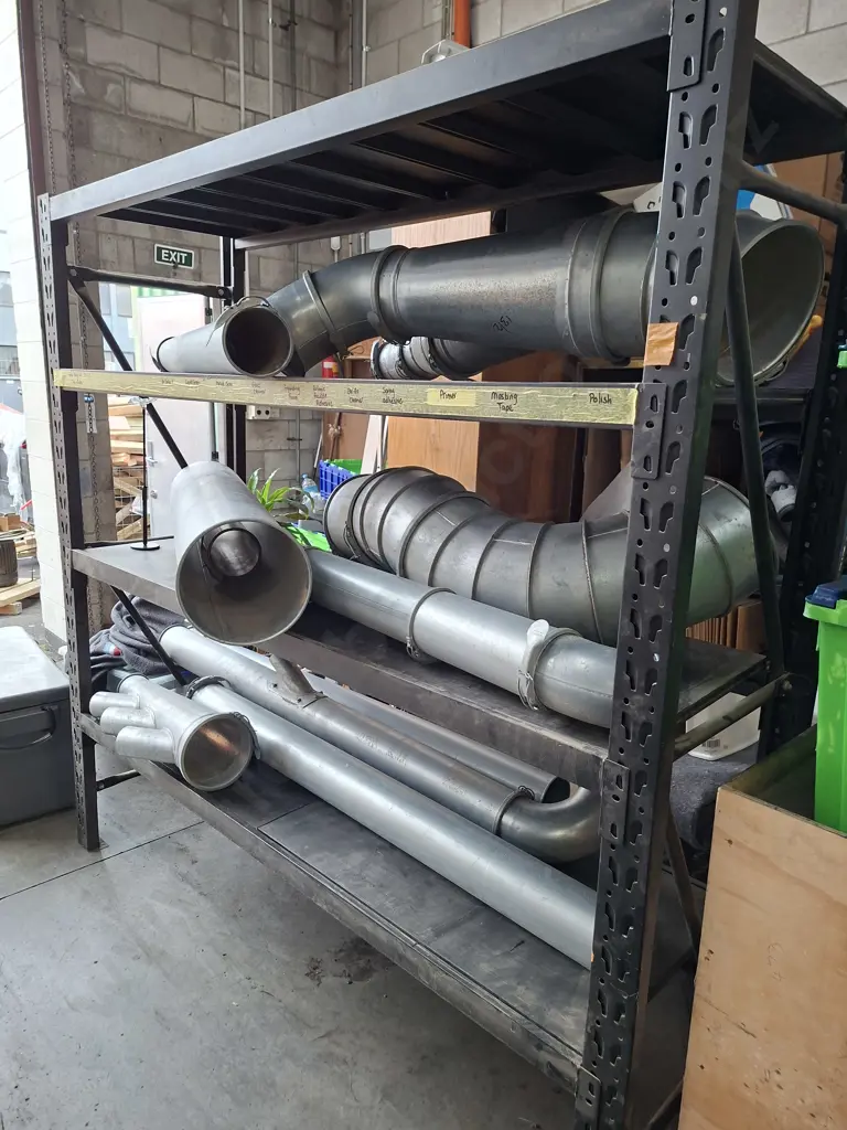 EXTRACTOR FAN SECTIONS ON PALLET WITH MOTOR ON SEPARATE PALLET UNTESTED Image 1++