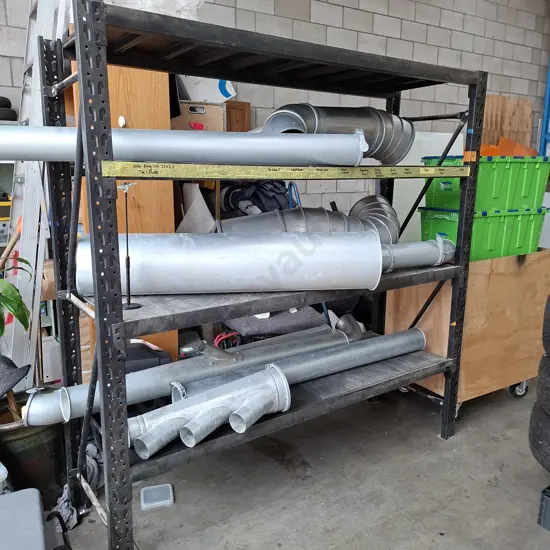 STEEL SHELVING UNIT - 2M WIDE X 60CM DEEP X 2M TALL CONTENTS NOT INCLUDED