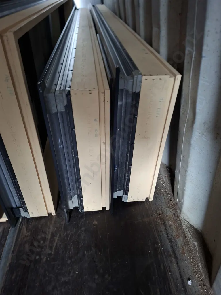 4 X NEW ALUMINIUM WINDOWS - INTERNAL MEASUREMENTS 2@ 2.41M TALL X 600MM AND 2@ 2.41M TALL X 450MM WIDE Image 1++