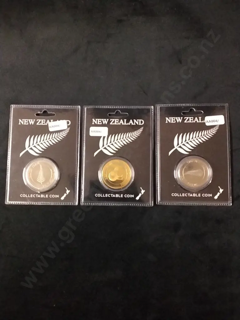3 X NEW ZEALAND COLLECTABLE COINS Image 1++