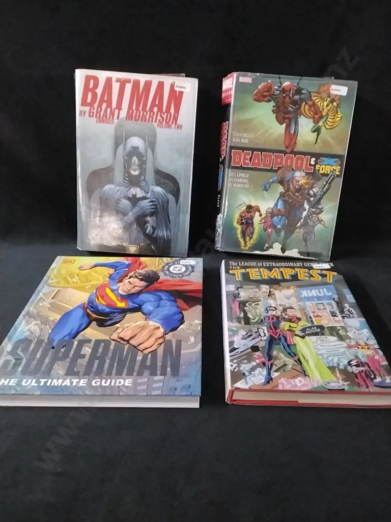 SUPERHERO HARDBACK BOOKS, BATMAN OMNIBUS, DEADPOOL, SUPERMAN ULTIMATE GUIDE AND THE TEMPEST Image 1++