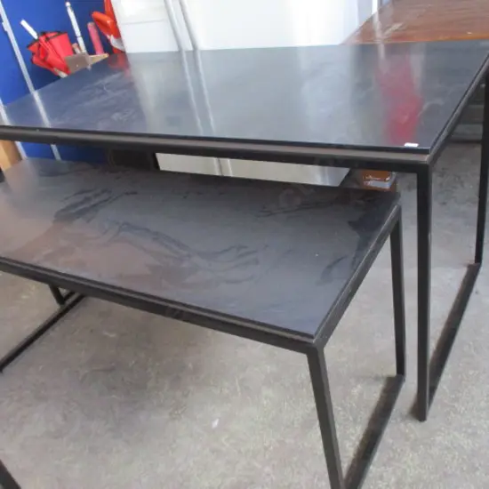 PAIR OF DISPLAY TABLES SUIT RETAIL