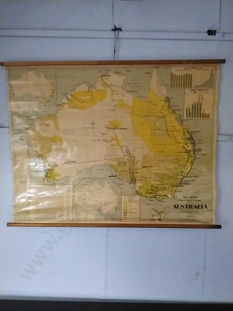 VINTAGE MAP OF AUSTRALIA Image 1++