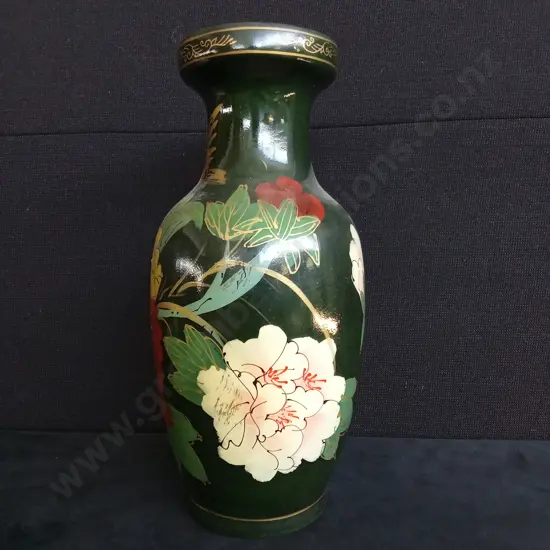 VINTAGE CLOISONNÉ FLORAL VASE