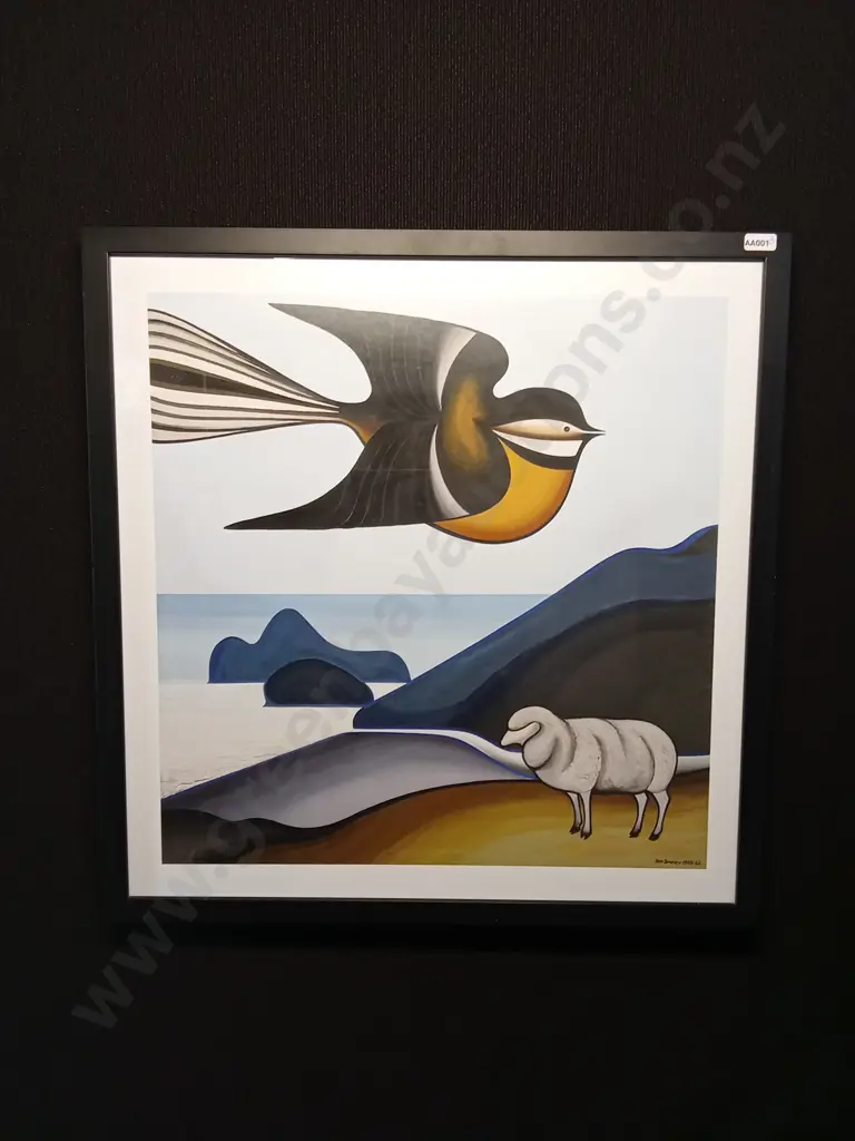 FRAMED PRINT - DON BINNEY 1965-66. 56 X 57 CM APPROX Image 1++