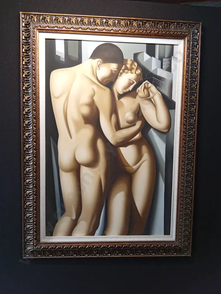 LARGE FRAMED PRINT - TAMARA DE LEMPICKA. 80 X 110 CM APPROX Image 1++